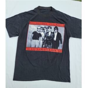 Vintage Rolling Stones Steel Wheels North American Tour T-Shirt 1989 Rock 80s M